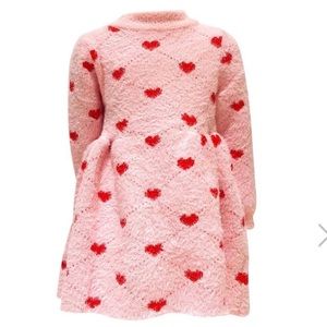 LOLA + THE BOYS SWEETHEART SWEATER DRESS VALENTINES DRESS 2T